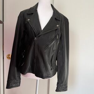Polo by Ralph Lauren Women's Sleek Black Leather Jacket